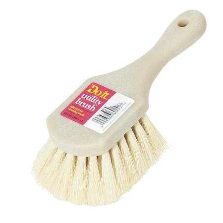 All-Source 9 In. x 3 In. White Tampico Bristle Fiber Poly Scrub Brush 89638